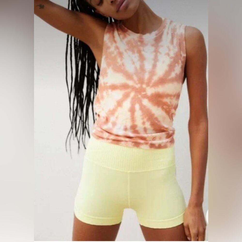 Free people movement love brown tie dye tank top size medium activewear